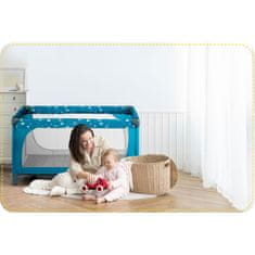 Ricokids Putni krevetić + madrac + torba 125 x 65 x 78 cm RK-240 tamnoplava
