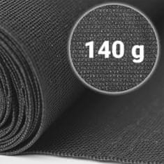 Plonos Mreža za sjenu 1,2 x 50 m 140 g/m2 + 50 stezaljki siva