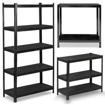 Humberg Metalni stalak za odlaganje 180 x 90 x 40 cm HR-851 crni