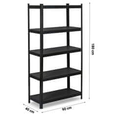 Humberg Metalni stalak za odlaganje 180 x 90 x 40 cm HR-851 crni