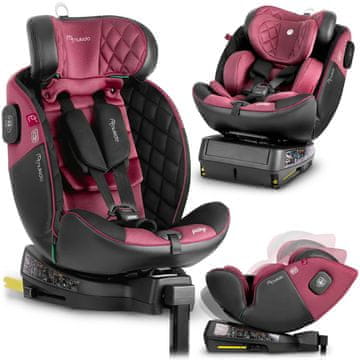 Nukido Prestige Line autosjedalica crna i ružičasta 0-36 kg ISOFIX