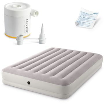Intex Madrac na napuhavanje 203x152x30 cm s električnom pumpom 64179