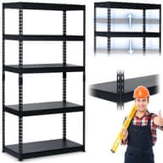 Humberg Metalni stalak za odlaganje 183 x 90 x 45 cm HR-700 crni