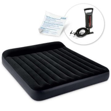 Intex Madrac na napuhavanje 203x183x25 cm s klipnom pumpom 64144