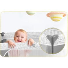 Ricokids Putni krevetić + madrac + torba 125x65x78cm RK-241 siva