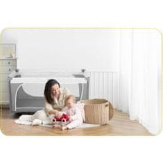 Ricokids Putni krevetić + madrac + torba 125x65x78cm RK-241 siva