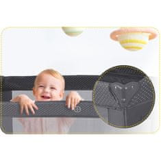 Ricokids Putni krevetić + madrac + torba 125 x 65 x 78 cm RK-242 antracit