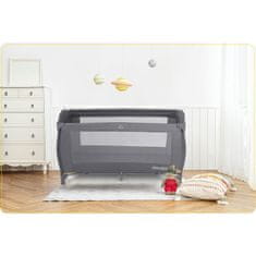 Ricokids Putni krevetić + madrac + torba 125 x 65 x 78 cm RK-242 antracit