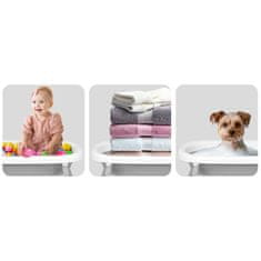 Ricokids Sklopiva kada za djecu, dojenčad s okvirom, termometrom i umetkom Ricokids RK-287 bijela i siva