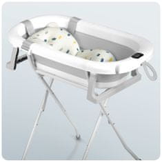 Ricokids Sklopiva kada za djecu, dojenčad s okvirom, termometrom i umetkom Ricokids RK-287 bijela i siva