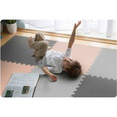 Ricokids velika pjenasta slagalica-podloga 180x180cm 9 dijelova sivo-breskvasta