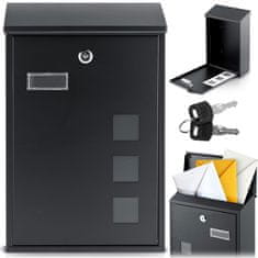 Humberg Poštanski sandučić 39x25,5x12 cm crni HM-864