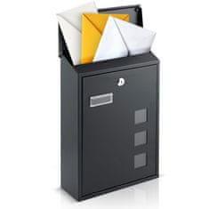 Humberg Poštanski sandučić 39x25,5x12 cm crni HM-864