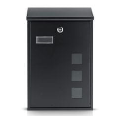 Humberg Poštanski sandučić 39x25,5x12 cm crni HM-864