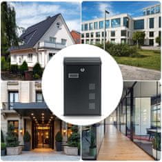 Humberg Poštanski sandučić 39x25,5x12 cm crni HM-864