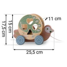 Nukido Drvena igračka papiga na povlačenje NK-854