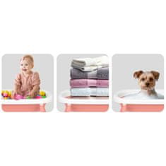 Ricokids Sklopiva kada za djecu, dojenčad s okvirom, termometrom i umetkom Ricokids RK-287 bijela i roza