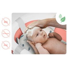 Ricokids Sklopiva kada za djecu, dojenčad s okvirom, termometrom i umetkom Ricokids RK-287 bijela i roza