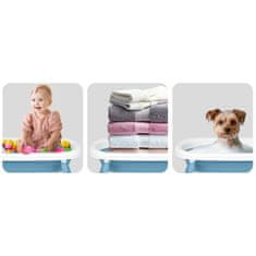 Ricokids Sklopiva kada za djecu, dojenčad s okvirom, termometrom i umetkom Ricokids RK-287 bijela i plava