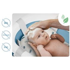 Ricokids Sklopiva kada za djecu, dojenčad s okvirom, termometrom i umetkom Ricokids RK-287 bijela i plava