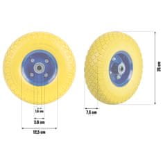 Humberg Kotač za kolica bez zračnica 3.00-4 žuto-plavi