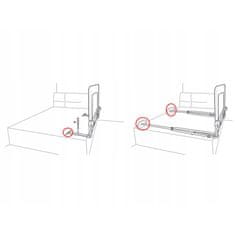 Nukido Zaštitna ograda za krevet 180 x 42 x 35 cm siva
