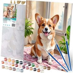 Massido Slika po broju 40x50 cm Corgi pas