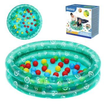 Bestway Napuhni bazen za djecu s lopticama 91x20cm 51141