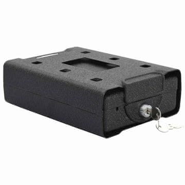 Vidaxl Auto sef s zaključavanjem Crna 22 x 16 x 7 cm Čelik