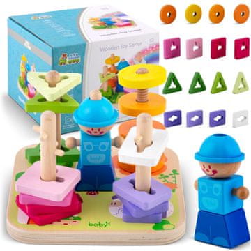 Ricokids Drvena igračka za razvrstavanje - slagalica RK-866