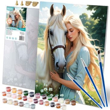 Massido Slika po brojevima 40x50 cm Portret žene s konjem