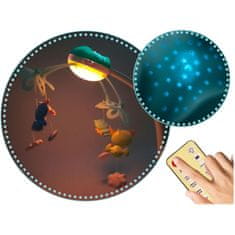 Ricokids Vrtuljak za dječji krevetić s projektorom RK-813 plave boje