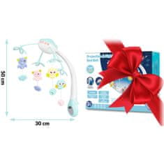 Ricokids Vrtuljak za dječji krevetić s projektorom RK-813 plave boje