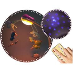 Ricokids Vrtuljak za dječji krevetić s projektorom RK-813 ružičaste boje
