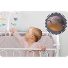 Ricokids Vrtuljak za dječji krevetić s projektorom RK-813 ružičaste boje