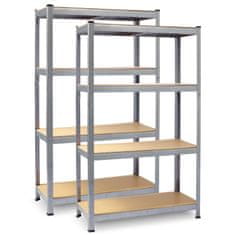 Plonos Metalni stalci za pohranu, set od 2 komada 180 x 90 x 40 cm PL-702