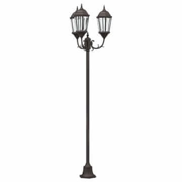 Vidaxl Vrtno svjetlo Bronzana 57 x 49 x 241 cm Aluminij i staklo