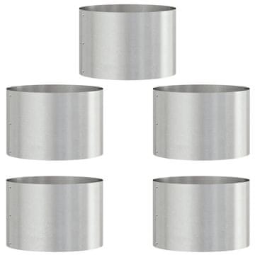 Vidaxl Prsten za saksiju 5 pcs Srebrno 30 x 30 x 20 cm