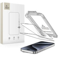 Tech-protect Quick Set 2x zaštitno staklo za iPhone 15 Pro, crno