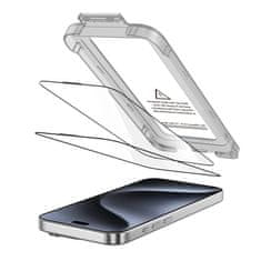 Tech-protect Quick Set 2x zaštitno staklo za iPhone 15 Pro, crno