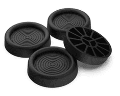 komplet antivibracijskih nosača za perilicu/sušilicu rublja, crni, 4/1