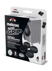 Meliconi Antivibracijski nosači za perilicu/sušilicu rublja, crni, 4/1