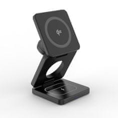 Misura MH08 Pro - 3u1 Sklopivi bežični Qi2 punjač - BLACK