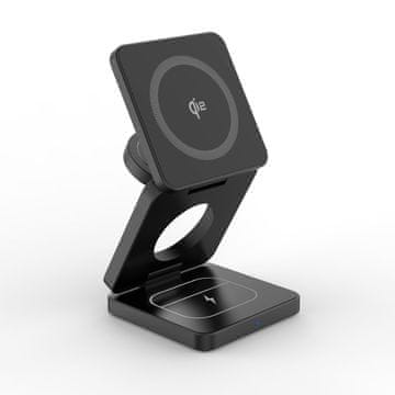 Misura MH08 Pro - 3u1 Sklopivi bežični Qi2 punjač - BLACK