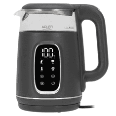 Adler Adler AD 1305-GS Grijač vode, 2200W, 1,7L, LED, sivi-sreb