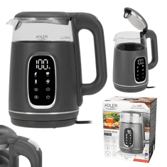 Adler Adler AD 1305-GS Grijač vode, 2200W, 1,7L, LED, sivi-sreb