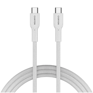 Canyon OnWire 60CL kabel, USB-C na USB-C, 60 W, bijeli (CND-CCAP60AB10W)