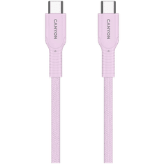 Canyon OnWire 60CL kabel, USB-C na USB-C, 60 W, ružičasti (CND-CCAP60AB10PK)
