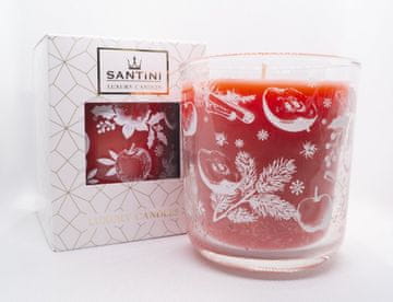 Santini Luksuzna svijeća - Jabuka i cimet, 200 g