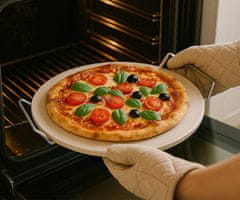 Alpina Kamen za pizzu BBQ, 33 cm, bijeli
